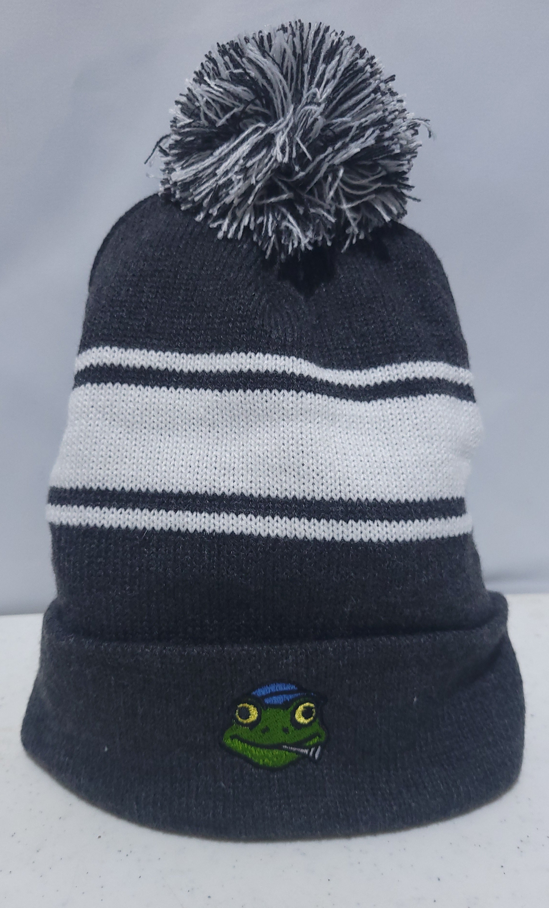 Pom Beanie with Cuff-One Size